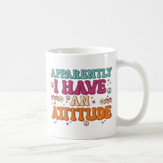Taza De Café Al parecer tengo una actitud retro divertida 