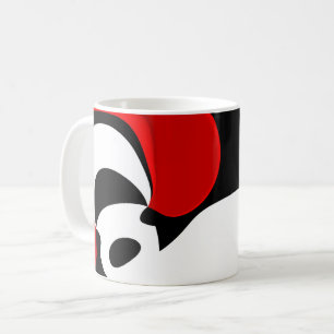 Taza De Café Al Sr. Redd: Resumen Negro, Blanco y Rojo