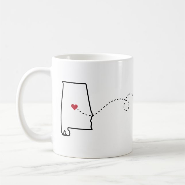 Taza De Café Alabama a Virginia - Heart2Heart Coffee Mug (Izquierda)