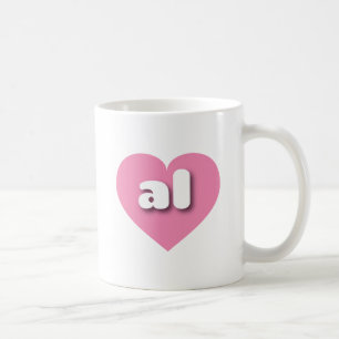 Taza De Café Alabama corazón rosado - Amo al
