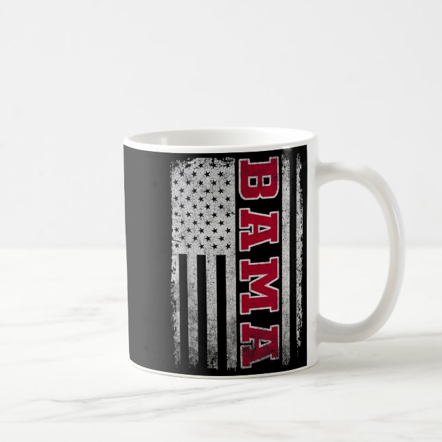 Taza De Café Alabama Throwback Patriotic Flag Design For Men Wo (Derecha)