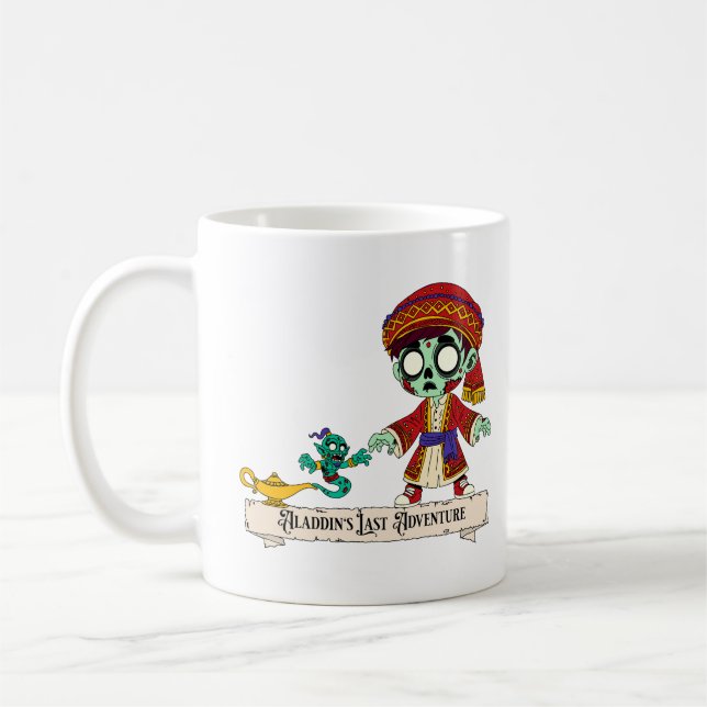 Taza De Café Aladdín zombie y genio zombie (Izquierda)