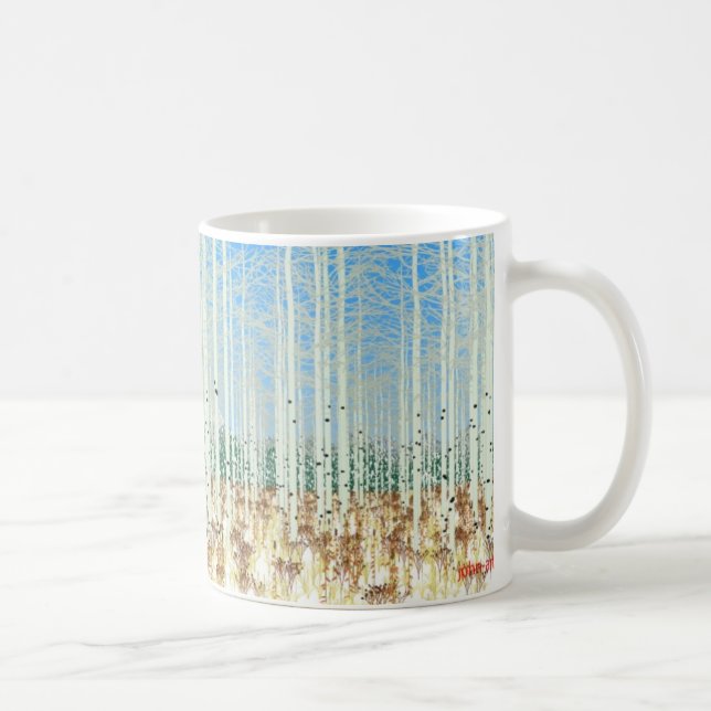 Taza De Café álamos tembloses en invierno (Derecha)