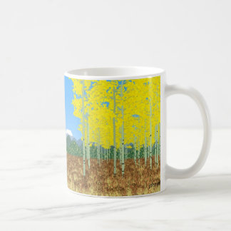 Taza De Café álamos tembloses en otoño