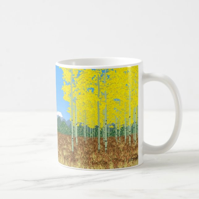Taza De Café álamos tembloses en otoño (Derecha)