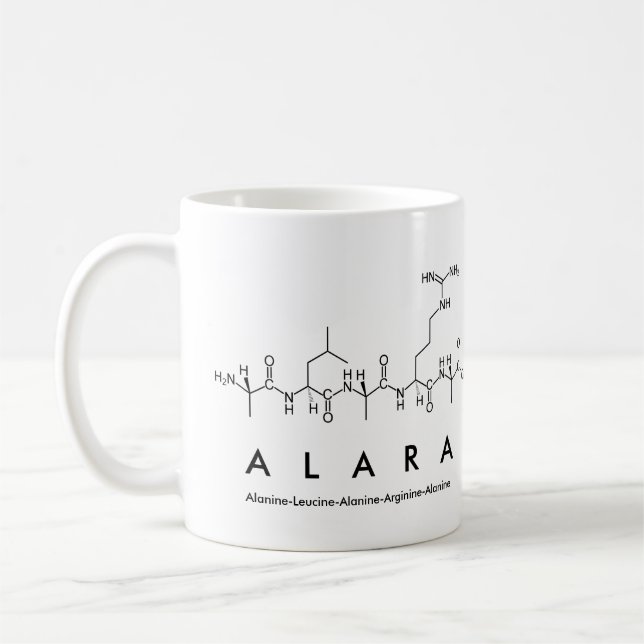 Taza De Café Alara peptide nombre mug (Izquierda)