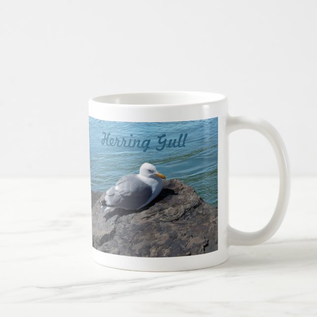 Taza De Café Alarma de gaviotas arenques en Rock Jetty: (Derecha)