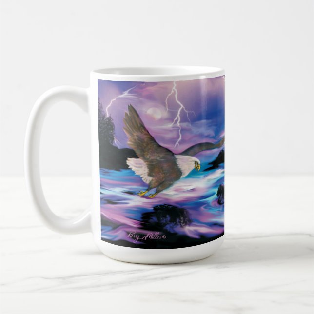 Taza De Café Alarma del pato de águila calva (Izquierda)