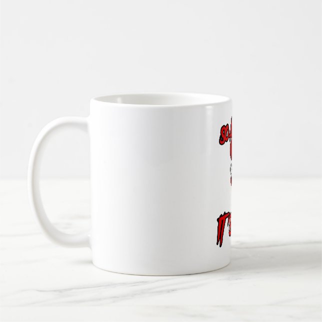 Taza De Café Alarmante y divertida payasa de hockey sobre céspe (Izquierda)