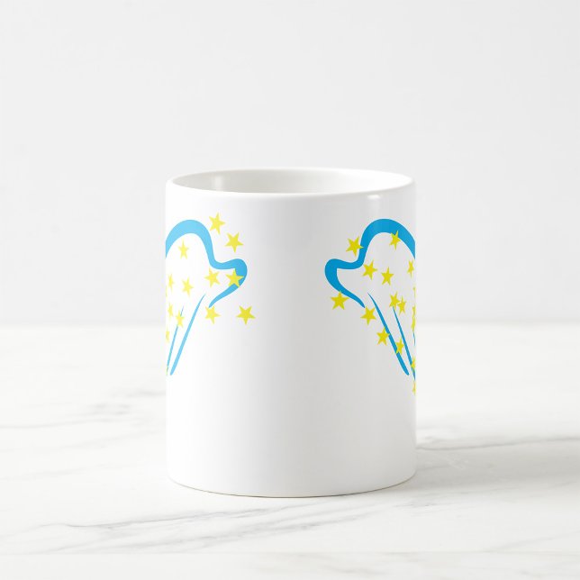 Taza De Café Alas de ángel celeste con estrellas brillantes (Subido por el creador)