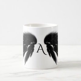 Taza De Café ALAS DE ÁNGEL NEGRO Monograma