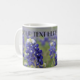 Taza De Café Alas de azul flores azules Texas floral texana