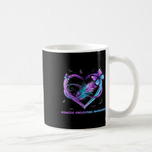 Taza De Café Alas de concientización suicida Angel Ribbon, suic