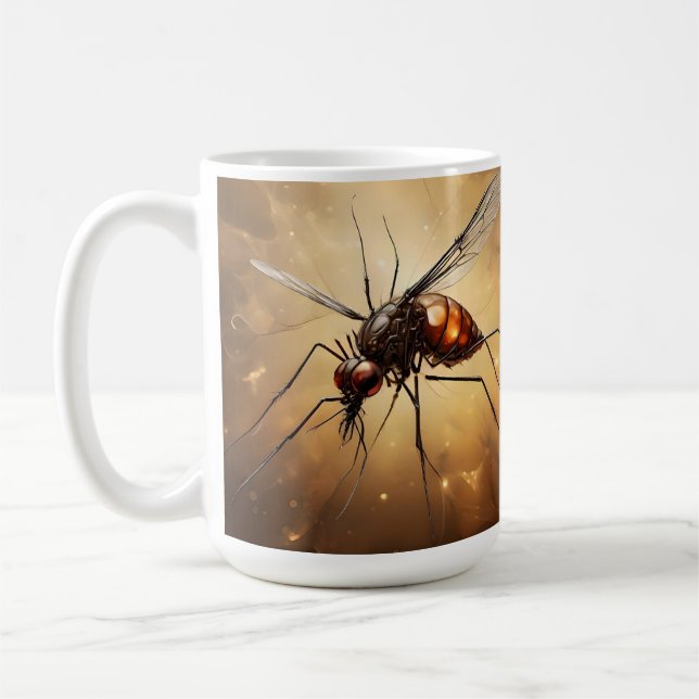 Taza De Café Alas intrincadas: El arte fractal de mosquitos (Izquierda)
