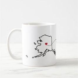 Taza De Café Alaska a Carolina del Norte - Heart2Heart