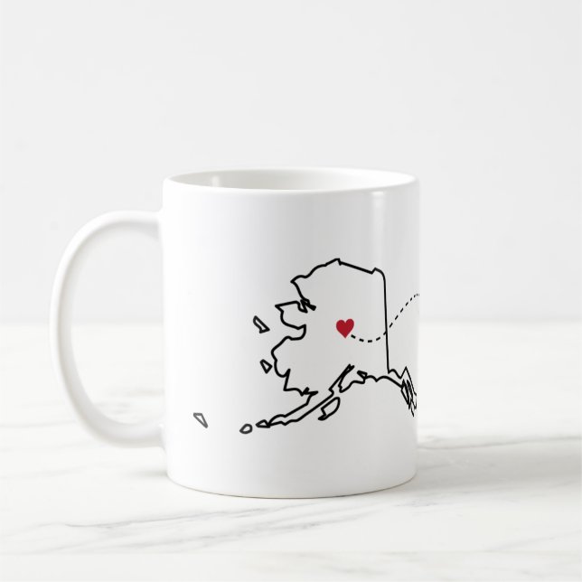 Taza De Café Alaska a Pennsylvania - Heart2Heart (Izquierda)