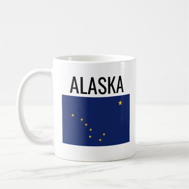 Taza De Café Alaska // Bandera nacional de los Estados Unidos (Izquierda)