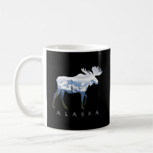 Taza De Café Alaska Day Moose Snowy Mountain Alaskan Turista O