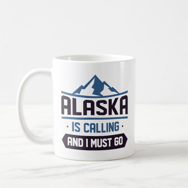 Taza De Café Alaska Está Llamando Y Debo Ir (Izquierda)