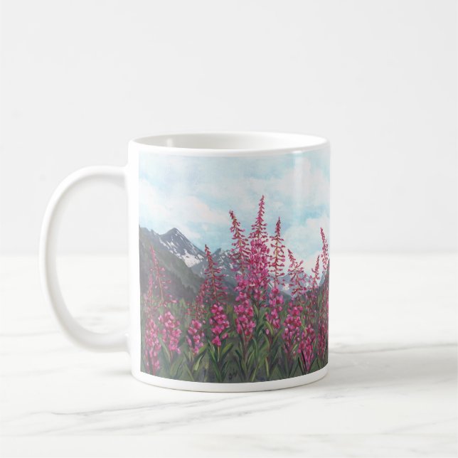 Taza De Café Alaska Fireweed Mug (Izquierda)