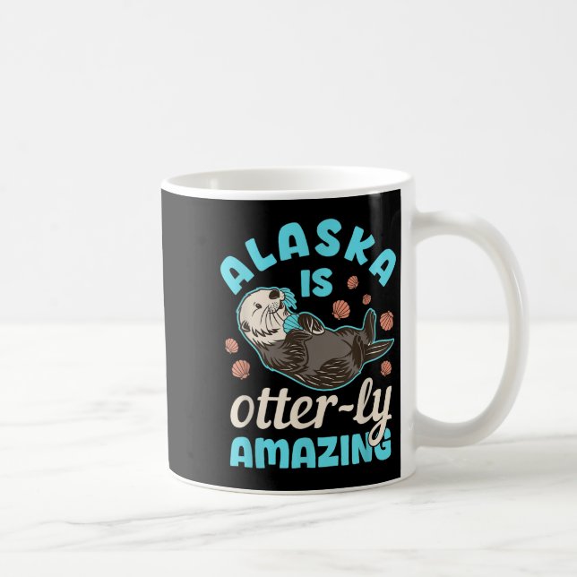 Taza De Café Alaska Sea Otter Vacation Souvenir (Derecha)
