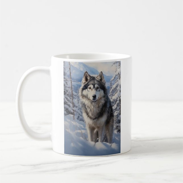 Taza De Café Alaskan Malamute (Izquierda)