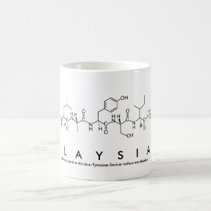 Taza De Café Alaysia peptide name mug