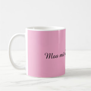Taza de café albanesa divertida “Mos më fol pa pi