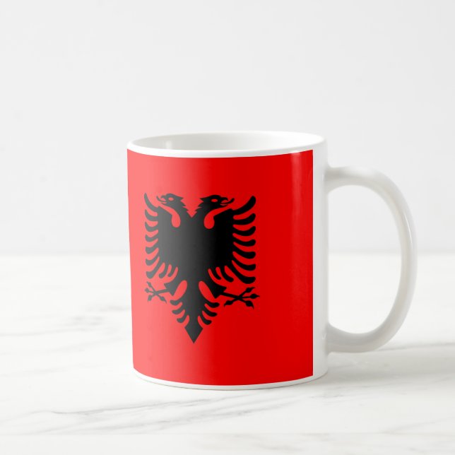 Taza De Café Albania Bandera Cerámica Mug (Derecha)