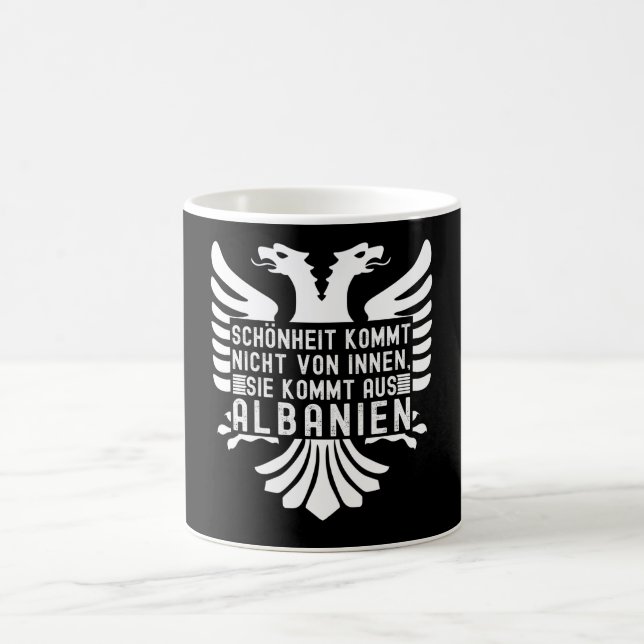 Taza De Café Albania Bandera Doble Águila Albanesa (Centro)