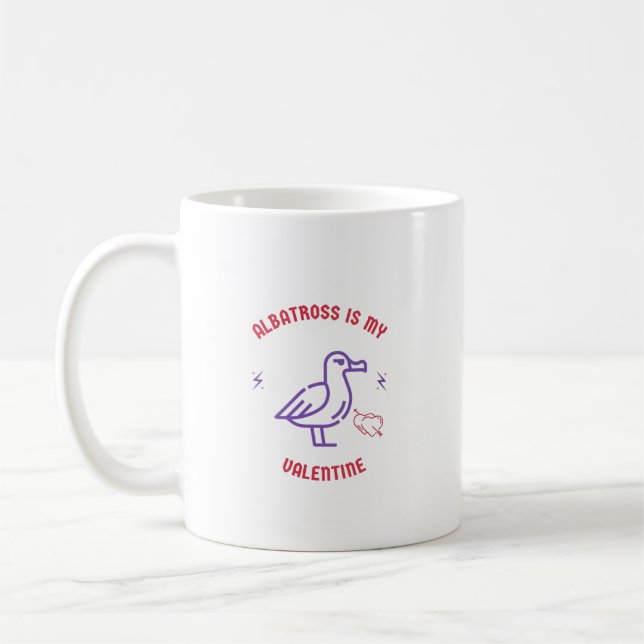 Taza De Café Albatross mascota pareja linda pareja esposa novio (Izquierda)