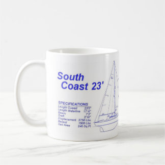 Taza De Café Alberg diseñó el velero de la costa sur 23