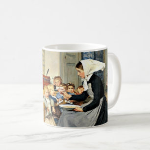 Taza De Café Albert Anker - La Guardería (Creche)