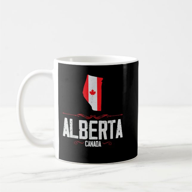 Taza De Café Alberta Canada Alberta Souvenir Canadá (Izquierda)