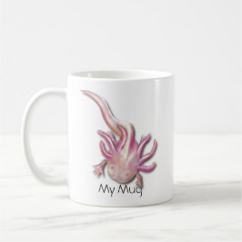 Taza De Café Albino Axolotl Ilustrado Personalizado