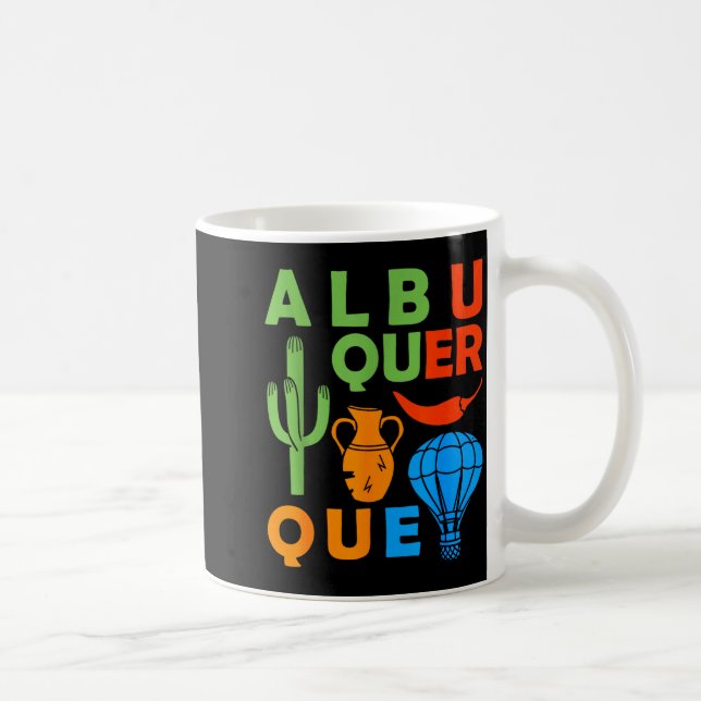 Taza De Café Albuquerque New Mexico Souvenir Men Petroglyph Alb (Derecha)