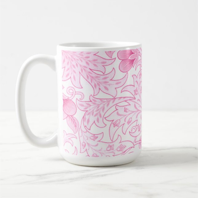 Taza De Café Alcachofa Rosa Pálido de William Morris (Izquierda)