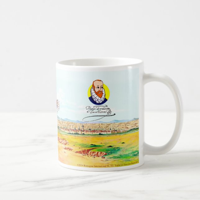 Taza De Café Alcalá de Henares - Cervantes y D. Quijote (Derecha)