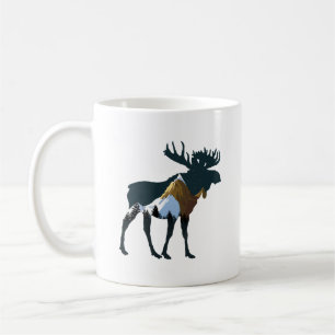 Taza De Café Alce del Bosque Nocturno
