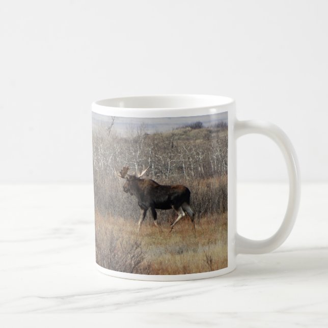 Taza De Café Alce M8 Toro en Matorral (Derecha)
