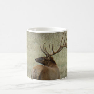 Taza De Café Alce toro E6 en terciopelo