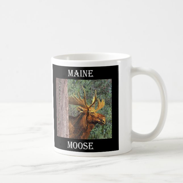 Taza De Café Alces de Maine (Derecha)