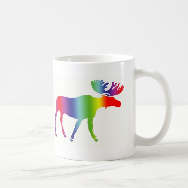 Taza De Café Alces del arco iris (Derecha)