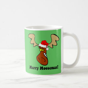 Taza De Café Alces divertidos del navidad