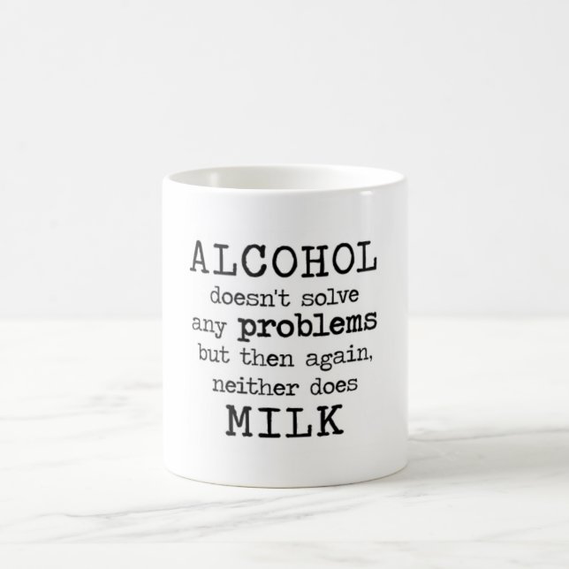 Taza De Café alcohol CONTRA la leche (Centro)