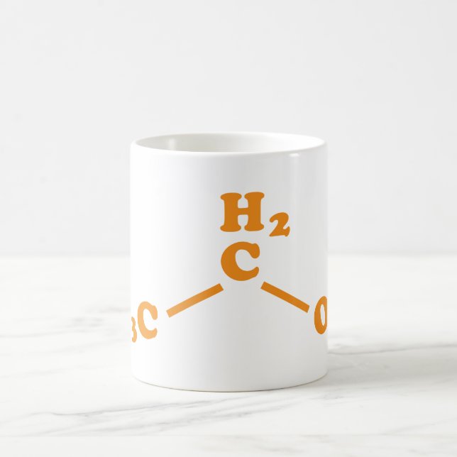 Taza De Café Alcohol Etanol Fórmula química molecular (Centro)
