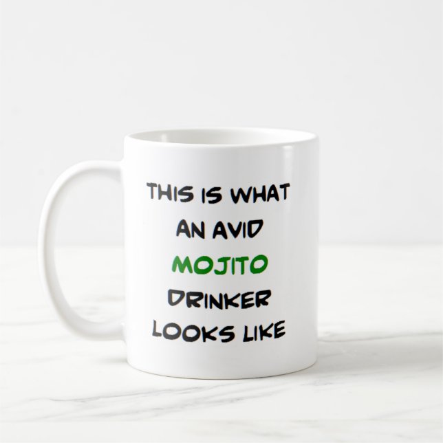Taza De Café alcohólico mojito, ávido (Izquierda)