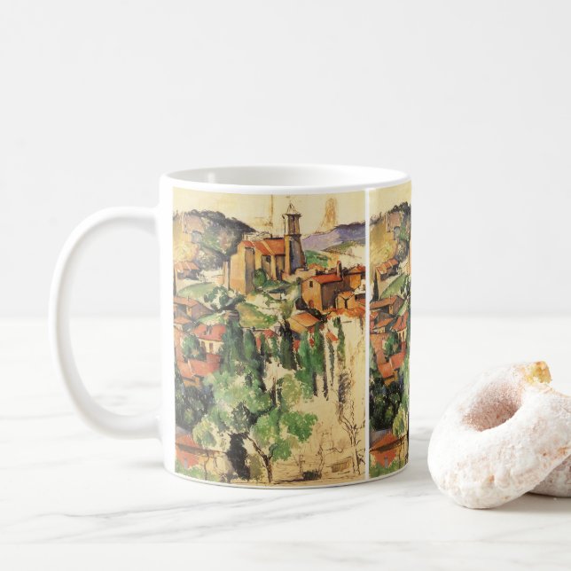 Taza De Café Aldea de Gardanne por Paul Cezanne, Arte de época (Con donut)