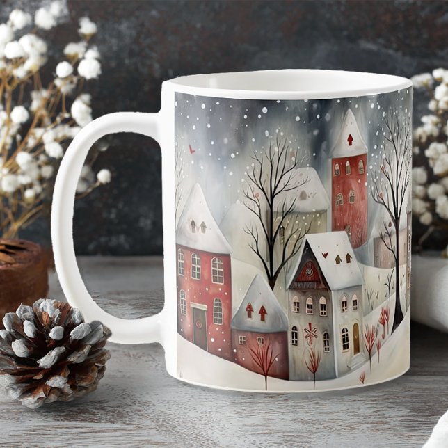 Taza De Café Aldea de los Navidades caprichosos (Winter Wonderland Coffee Mug)