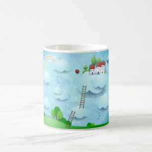 Taza De Café Aldea sobre las nubes